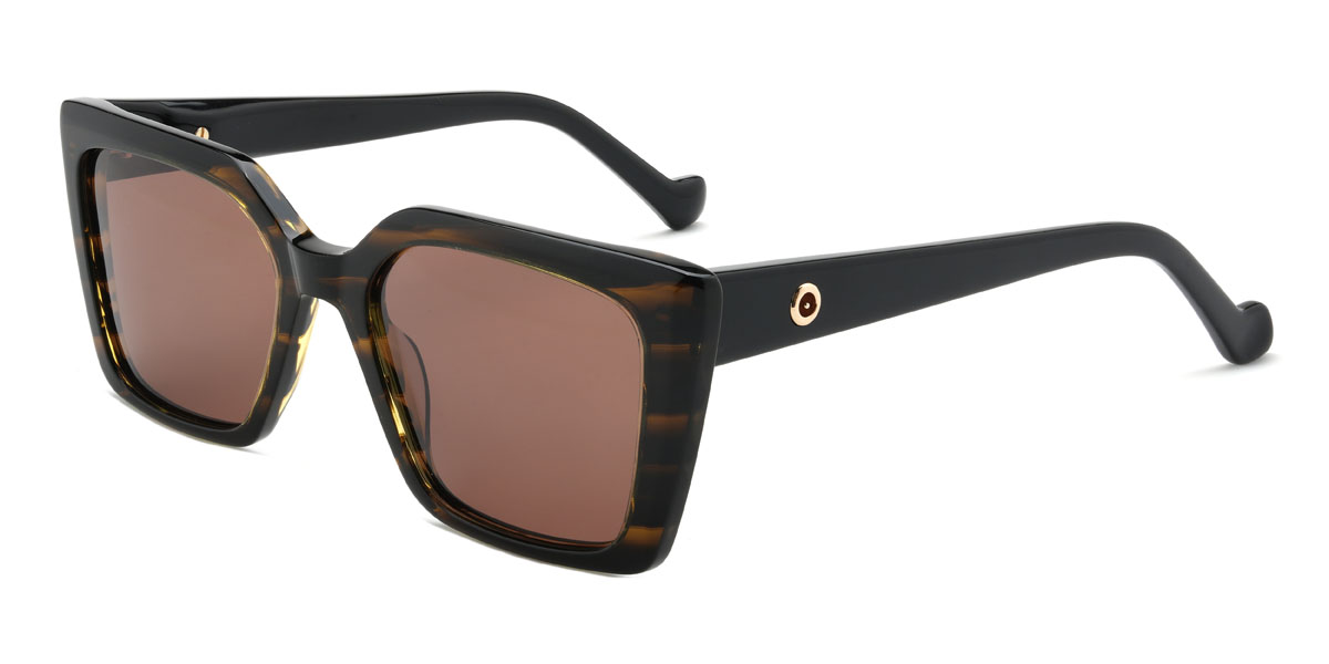 Tortoiseshell Brown Xanthus Glasses - Square Sunglasses