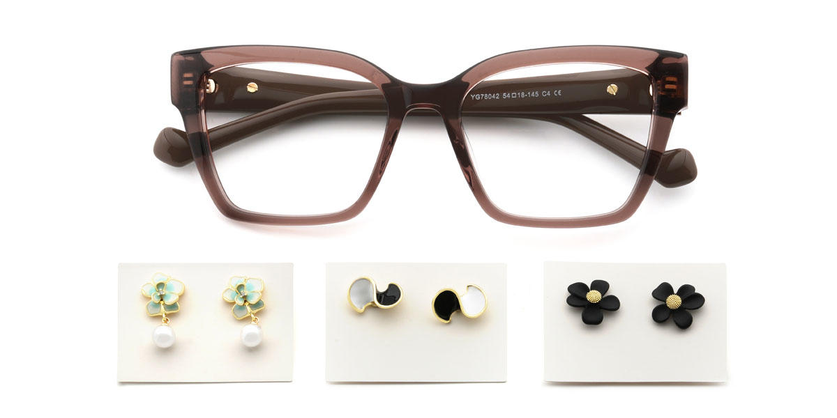 Brown Vilhelm Glasses - Square Glasses