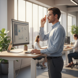 Standing Desk Vision: How Posture Changes Your Eyewear Fit