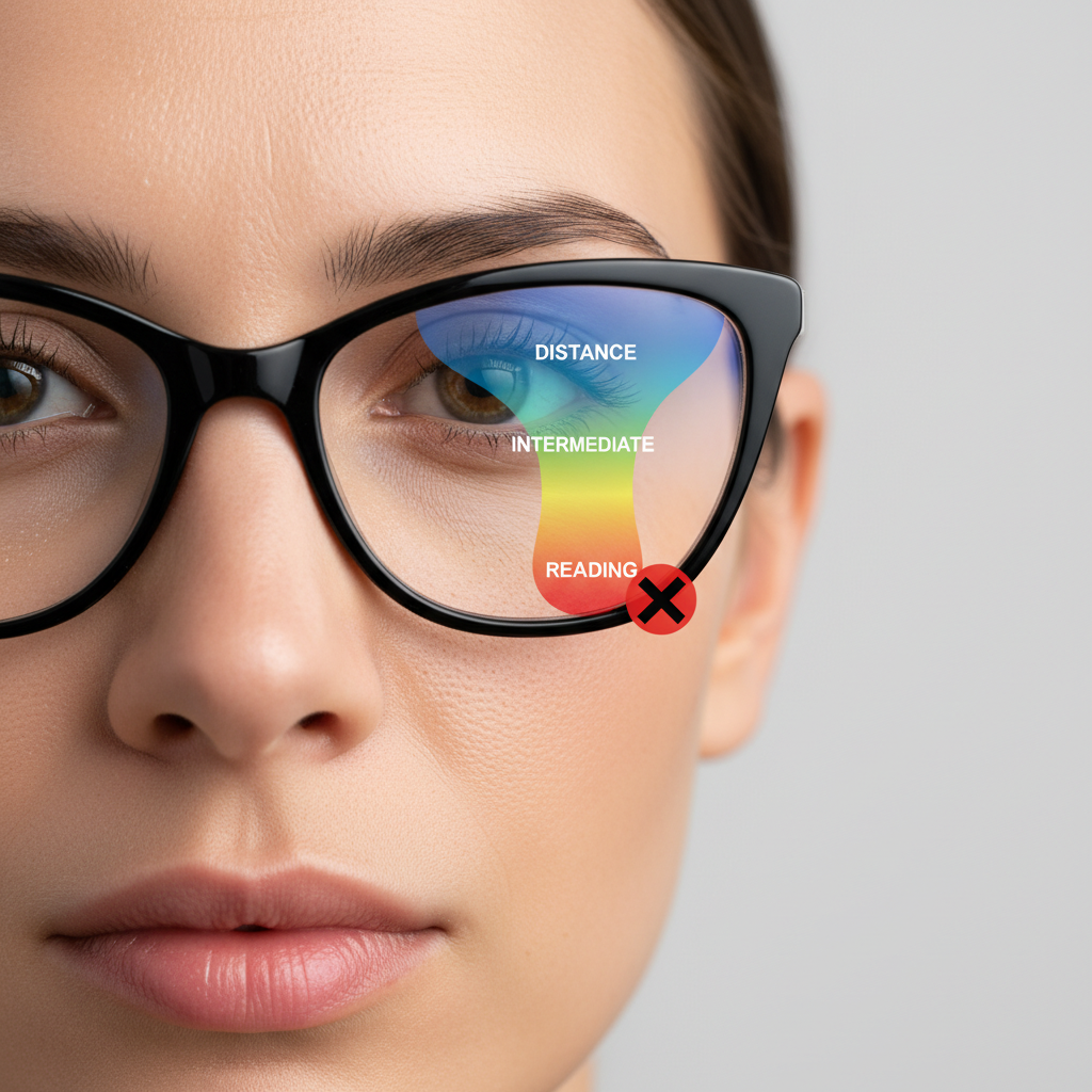 What frames should you avoid with progressive lenses?