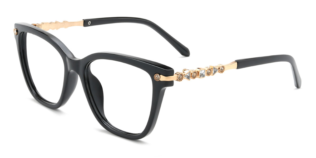 Black Yuki Glasses - Rectangle Glasses