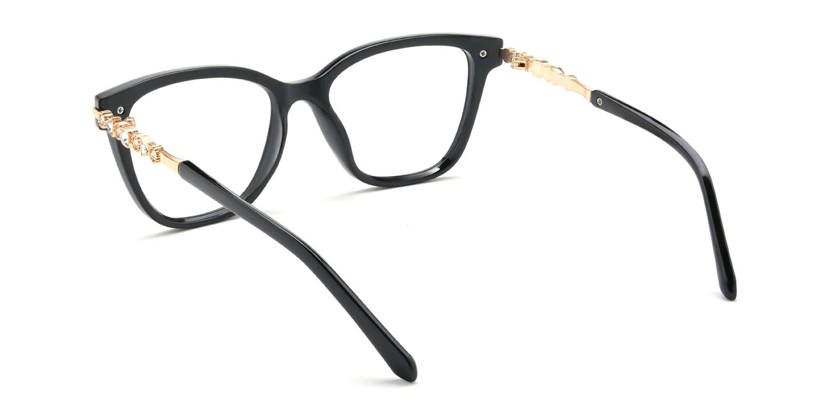 Black Yuki Glasses - Rectangle Glasses