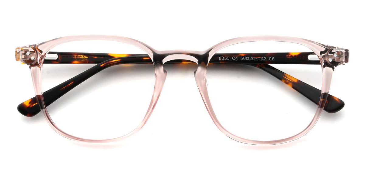 Light Pink Quella Glasses - Rectangle Glasses