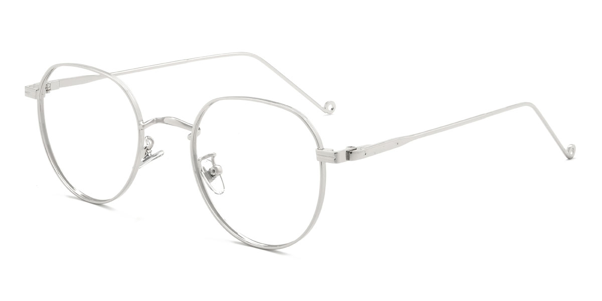 Silver Kenneth Glasses - Oval Glasses