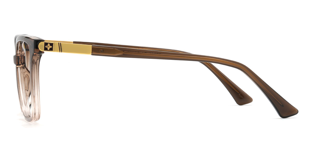 Gradient Brown Jesus Glasses - Rectangle Glasses