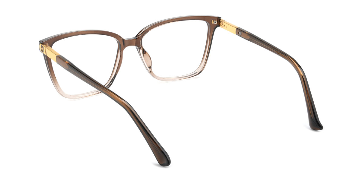 Gradient Brown Jesus Glasses - Rectangle Glasses