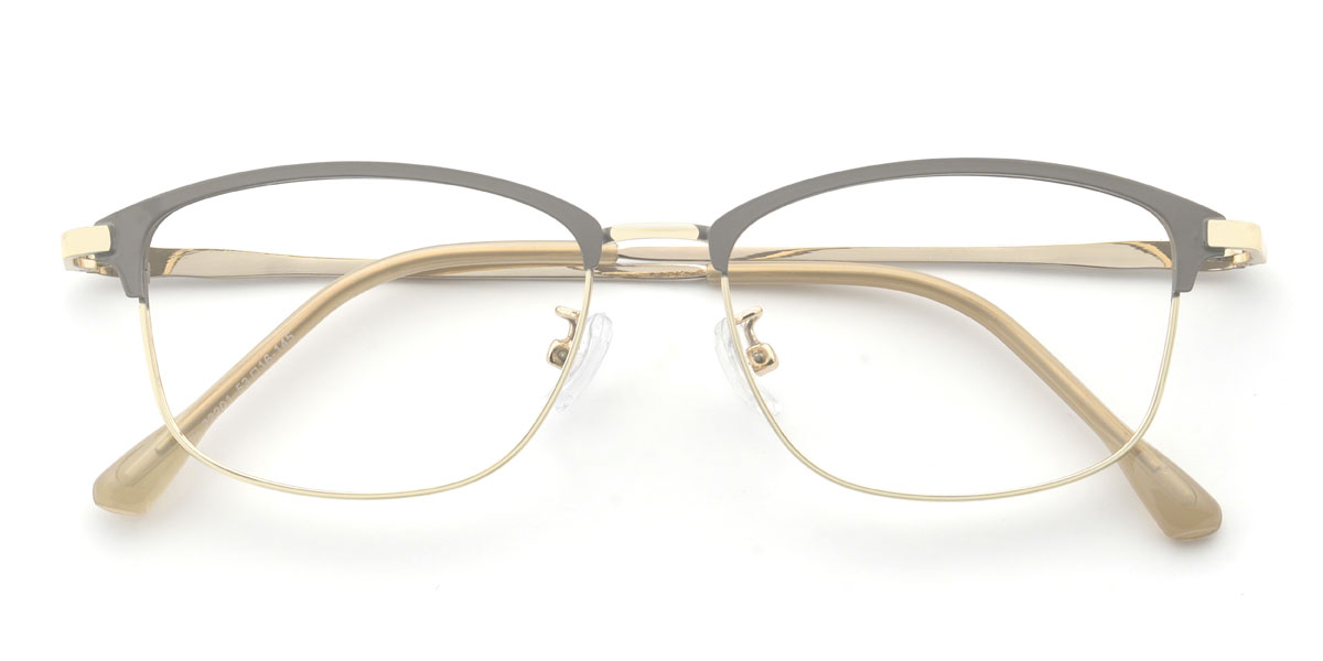 Gold Grey Kimmy Glasses - Rectangle Glasses