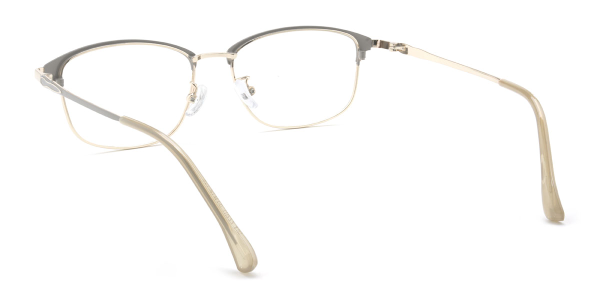 Gold Grey Kimmy Glasses - Rectangle Glasses