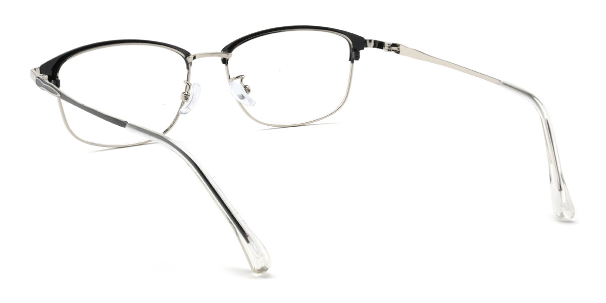 Black Silver Kimmy Glasses - Rectangle Glasses