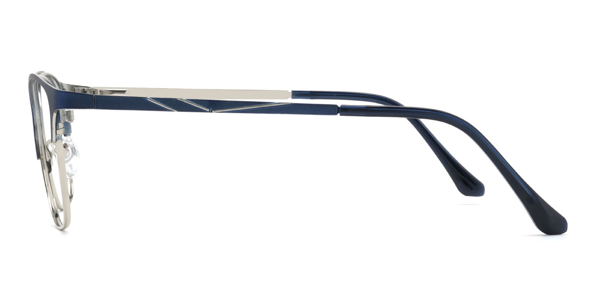 Silver Blue Ginger Glasses - Rectangle Glasses