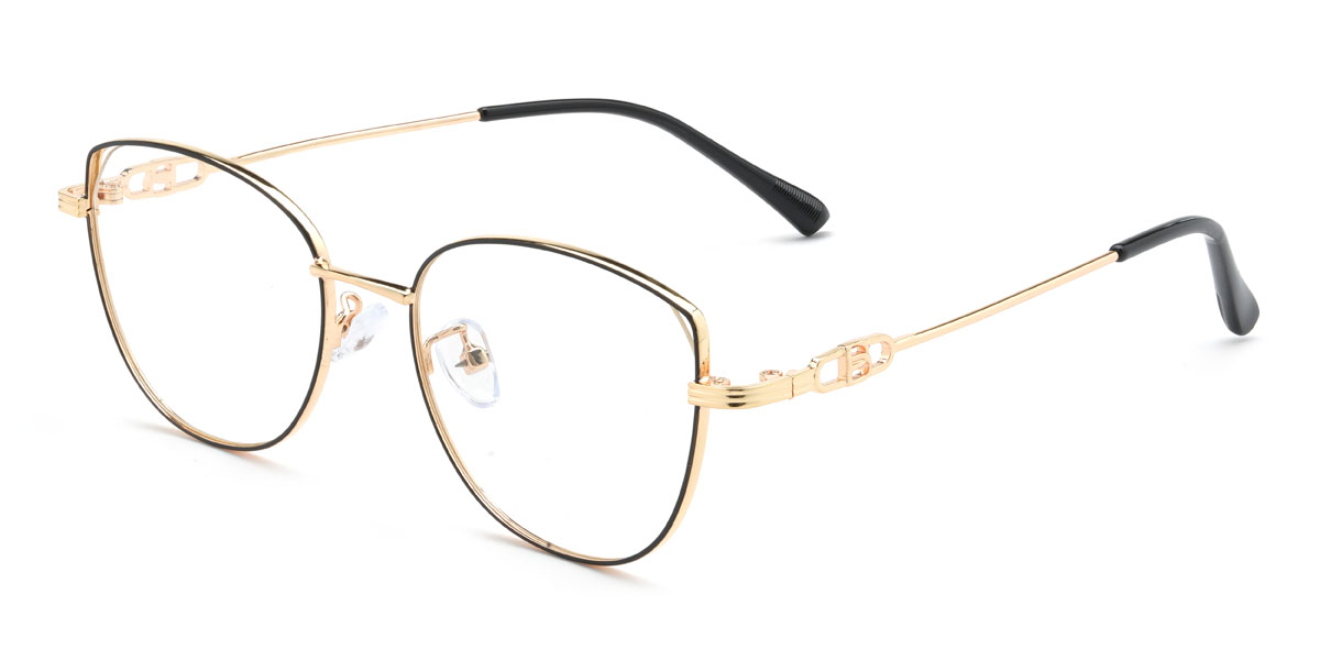 Gold Black Dorothea Glasses - Cat Eye Glasses