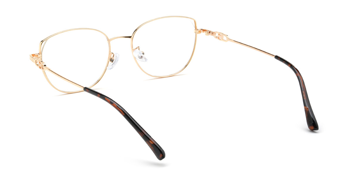 Gold Brown Dorothea Glasses - Cat Eye Glasses