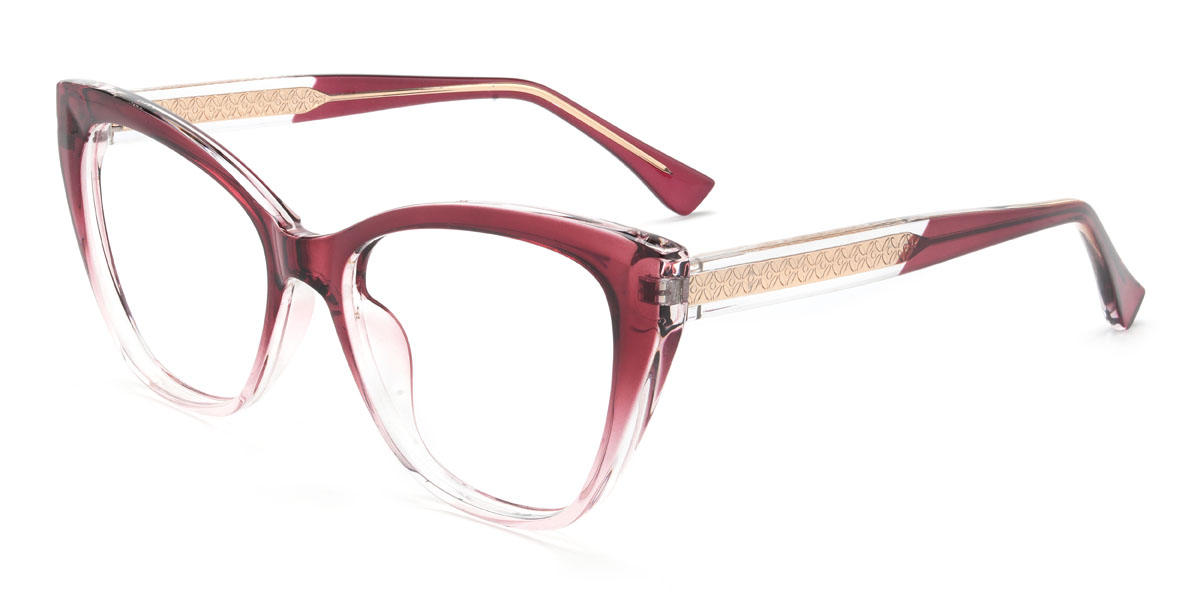 Gradient Rose Violet Laura Glasses - Cat Eye Glasses