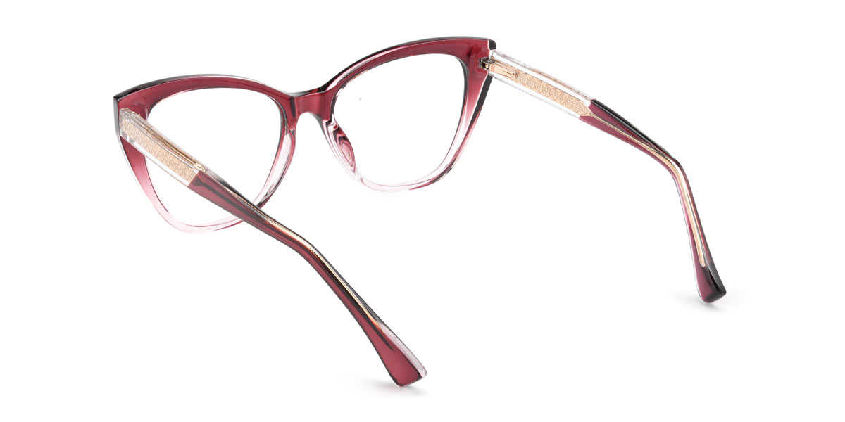 Gradient Rose Violet Laura Glasses - Cat Eye Glasses