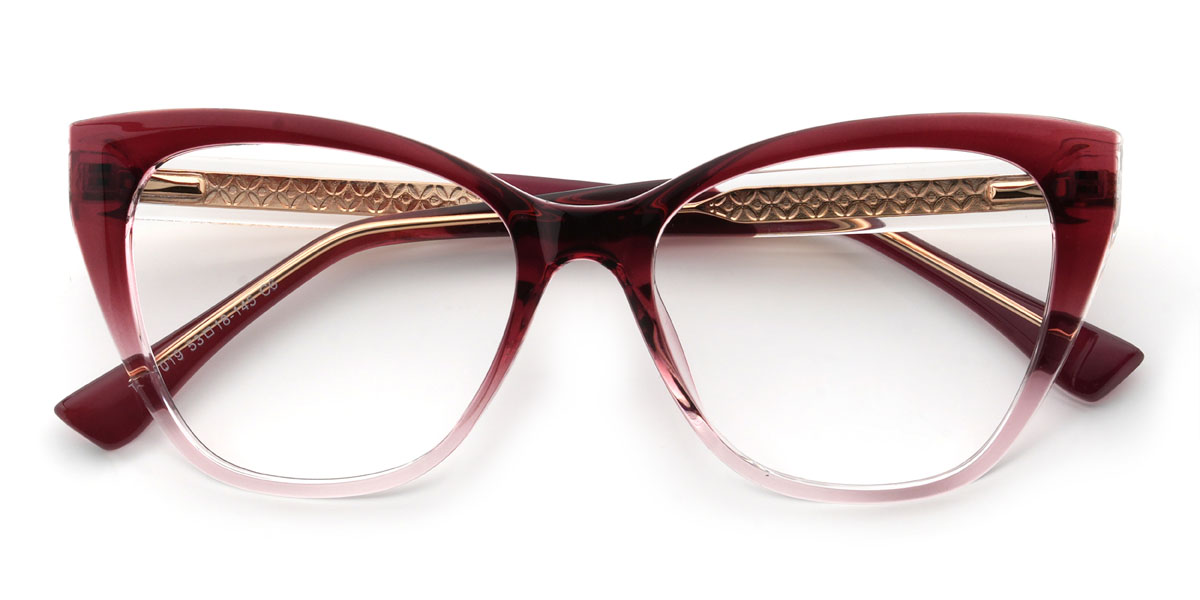 Gradient Rose Violet Laura Glasses - Cat Eye Glasses