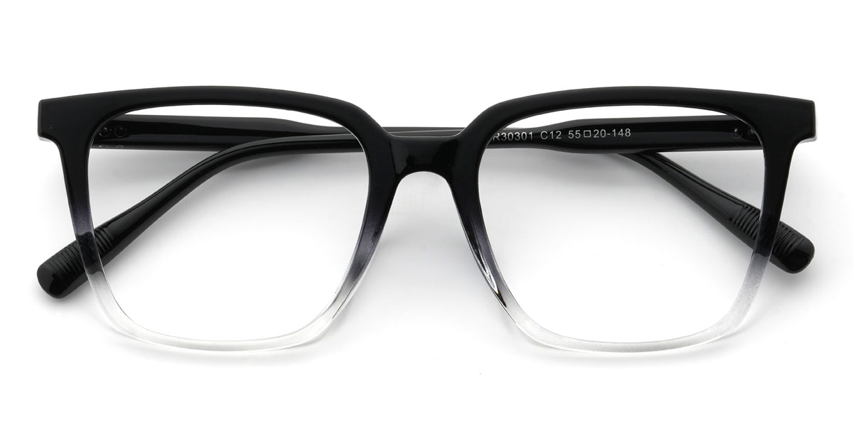 Gradient Black Willy Glasses - Rectangle Glasses