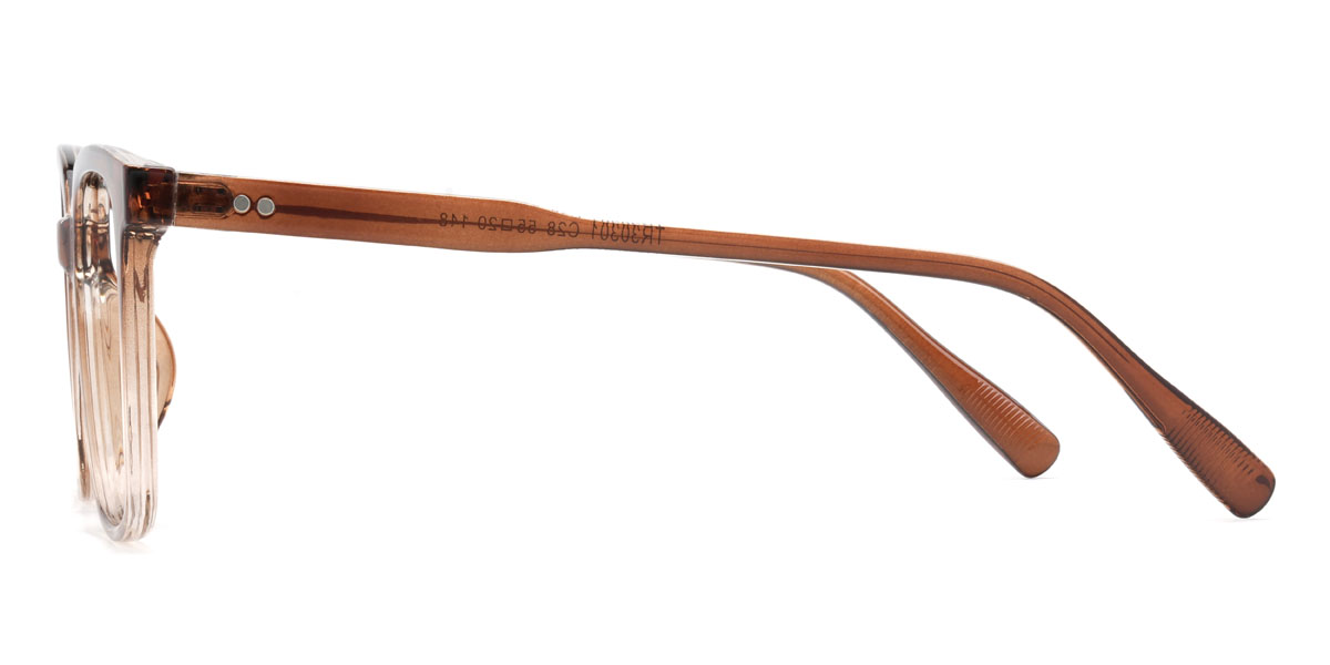 Gradient Brown Willy Glasses - Rectangle Glasses
