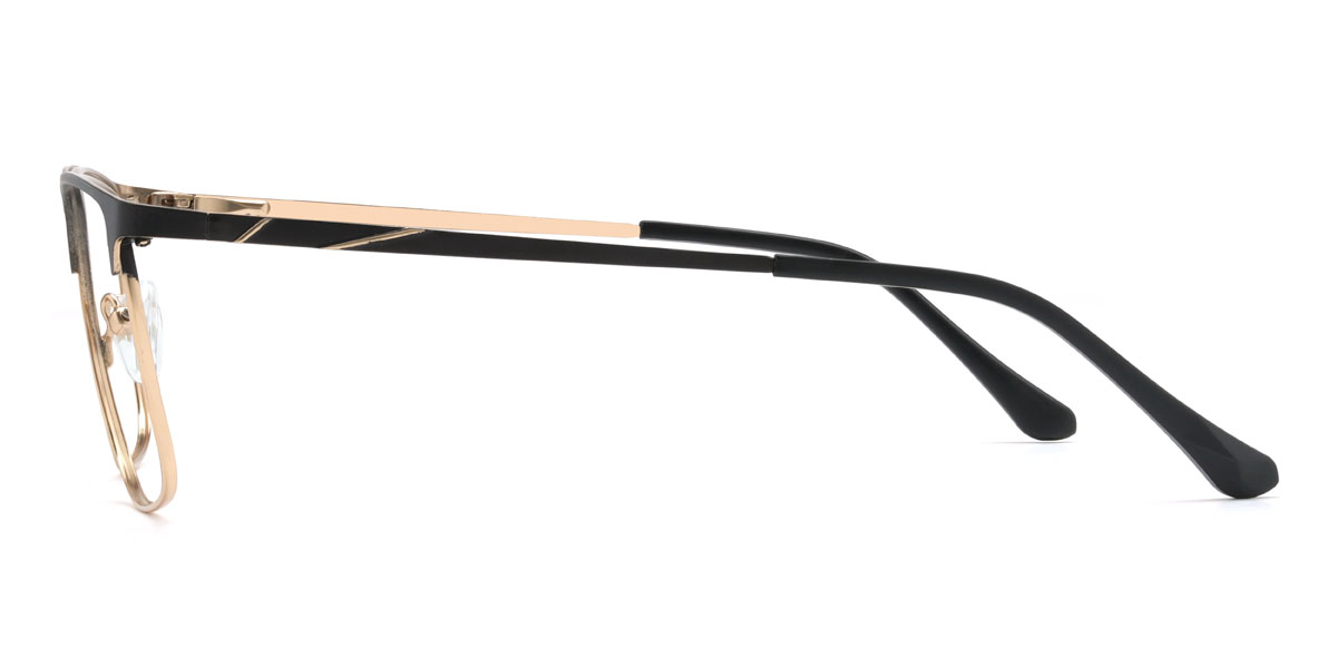 Gold Black Romeo Glasses - Rectangle Glasses