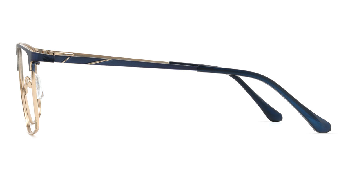 Gold Blue Romeo Glasses - Rectangle Glasses