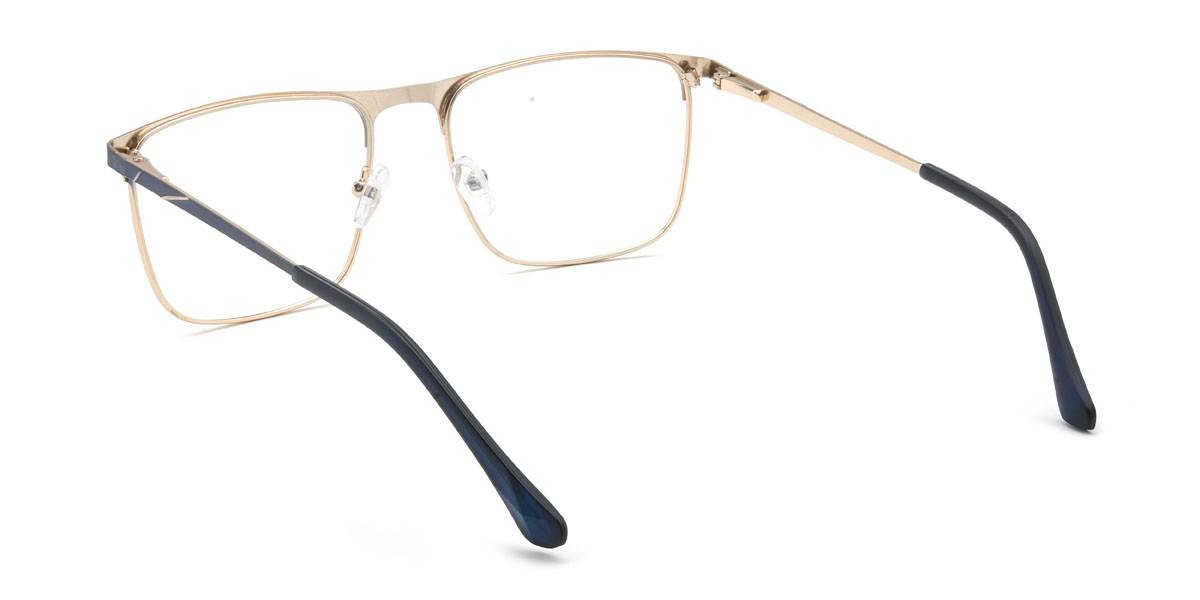 Gold Blue Romeo Glasses - Rectangle Glasses