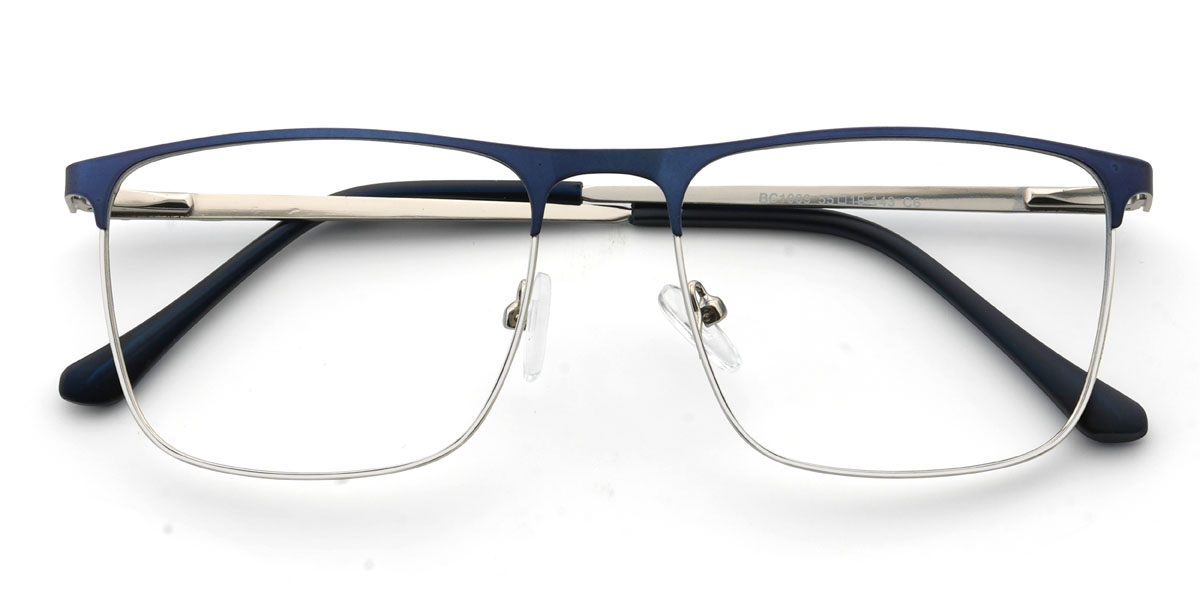 Silver Blue Romeo Glasses - Rectangle Glasses