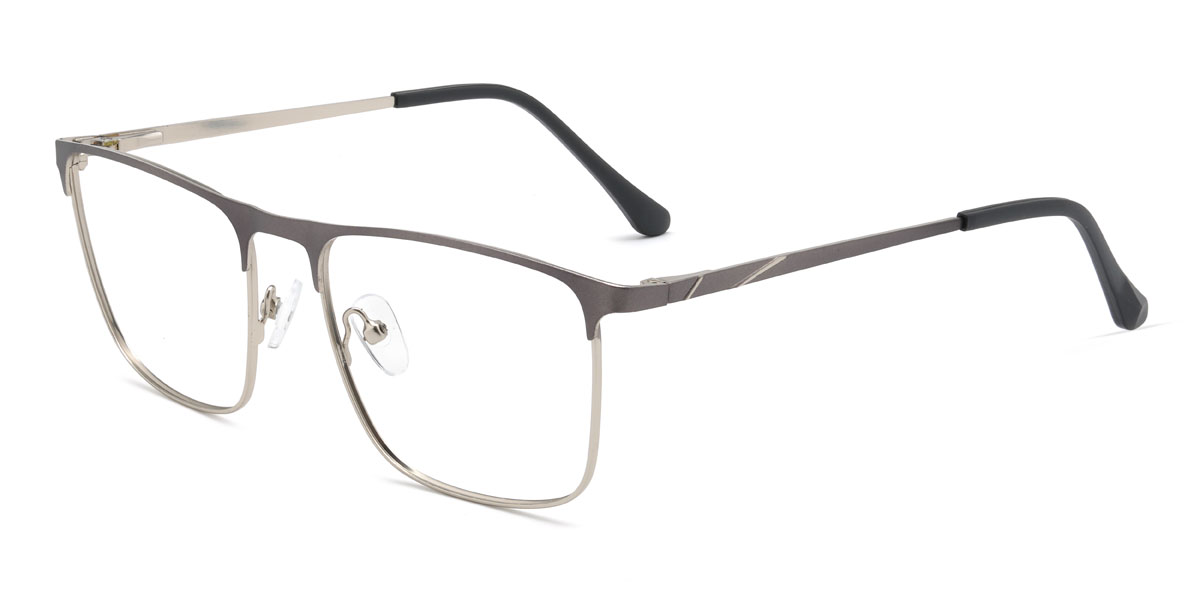 Silver Gun Romeo Glasses - Rectangle Glasses