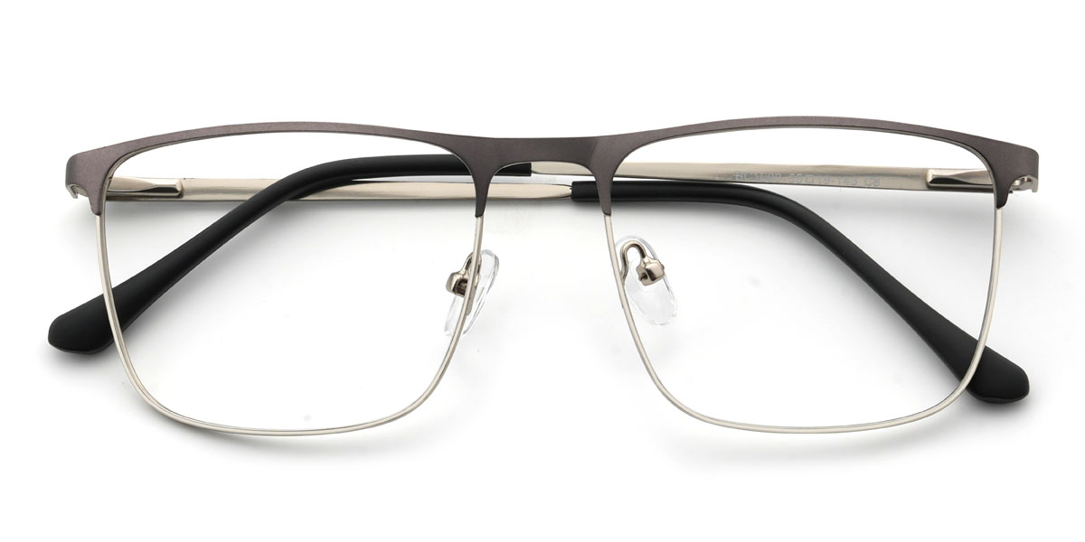 Silver Gun Romeo Glasses - Rectangle Glasses