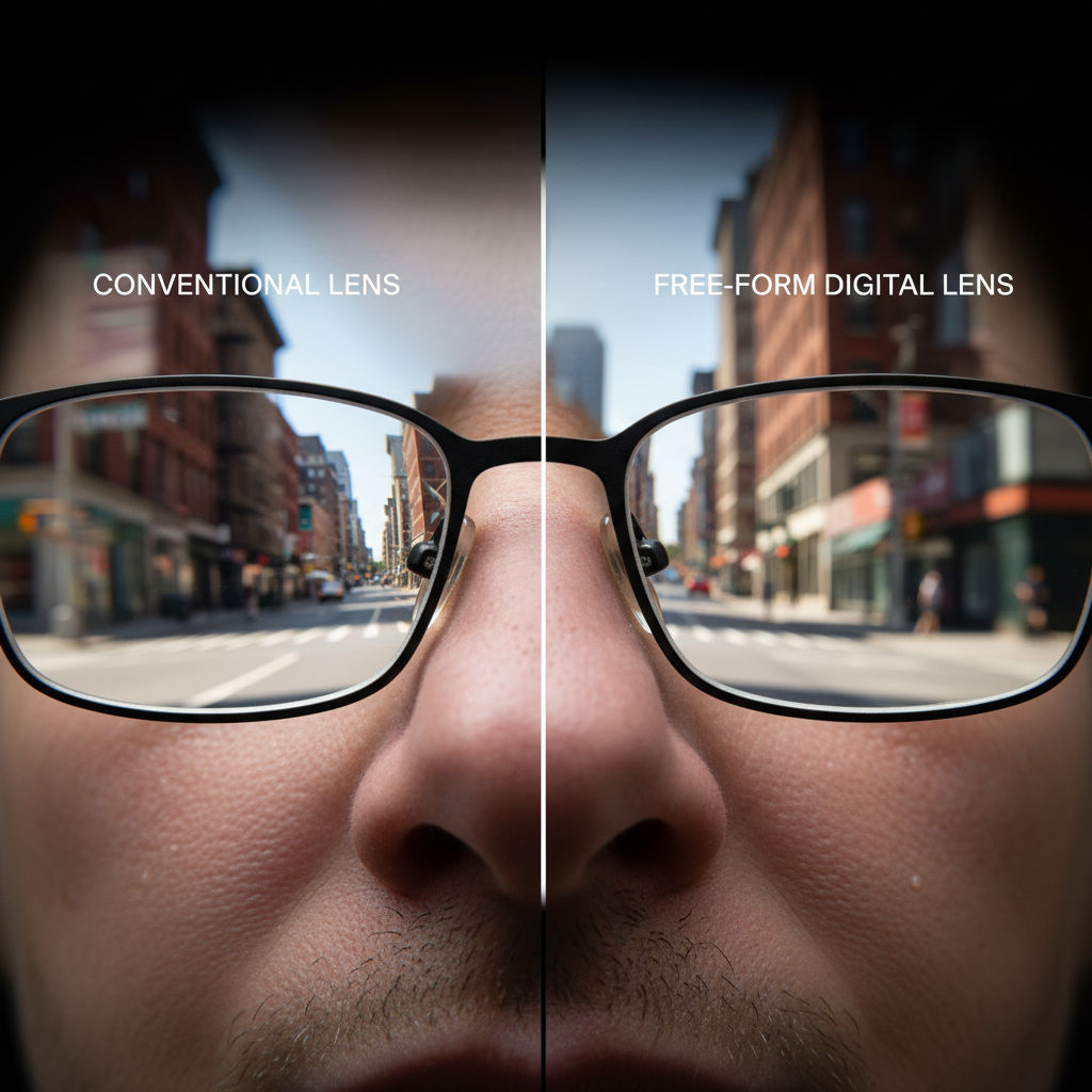 Free-form Digital Surfacing: Point-by-Point Lens Optimization