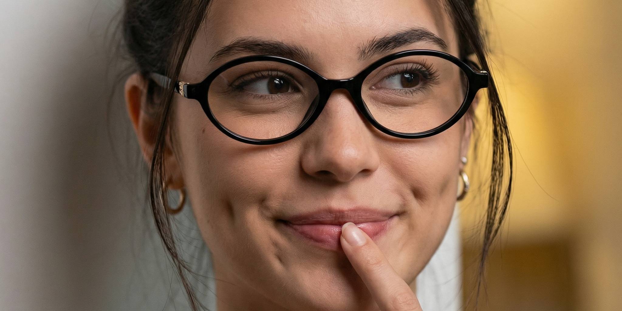 Black Andrea Glasses - Oval Glasses