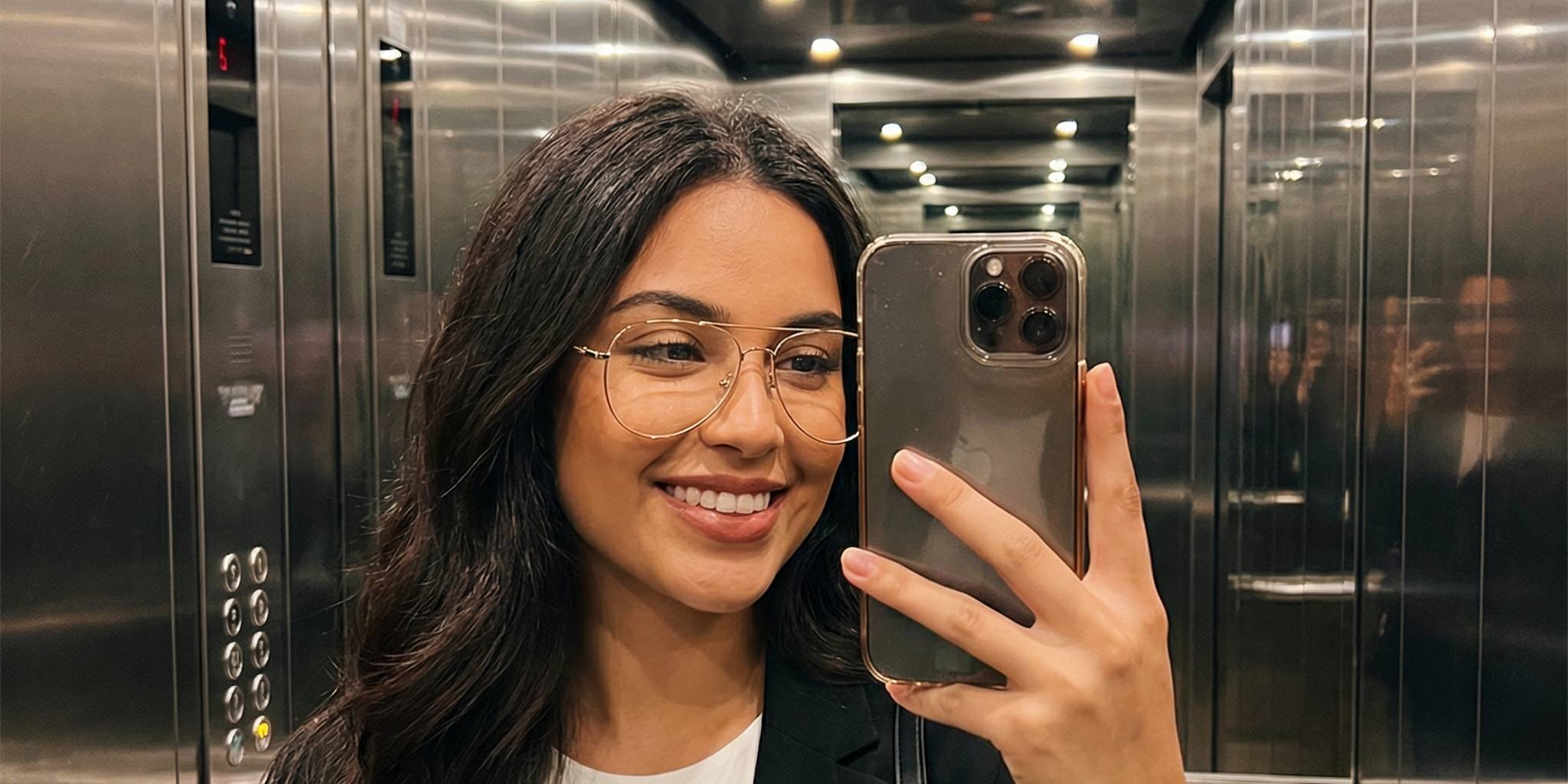 Gold Maverick Glasses - Aviator Glasses