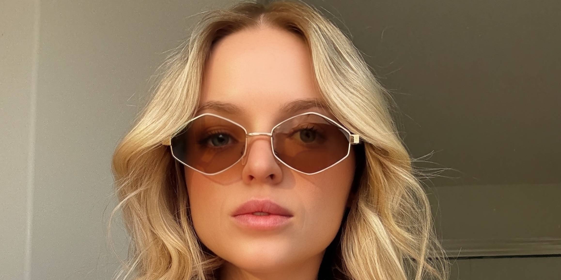 Gold Brown Farhan Glasses - Oval Sunglasses