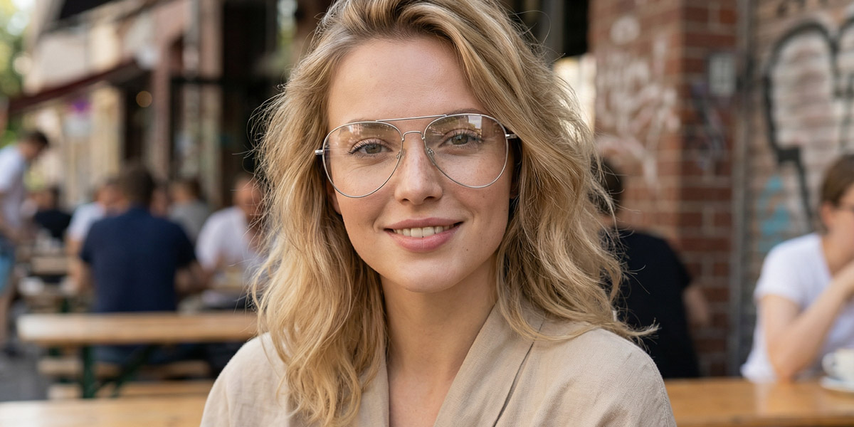 Silver Maverick Glasses - Aviator Glasses