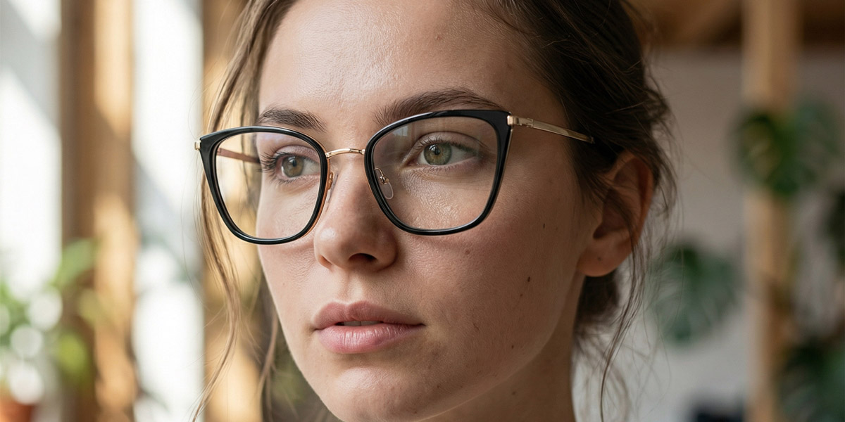 Gold Black Ariella Glasses - Cat Eye Glasses