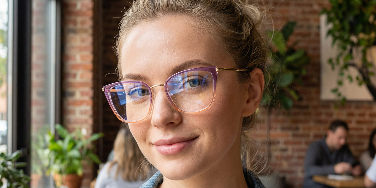 Purple Orange Ariella Glasses - Cat Eye Glasses