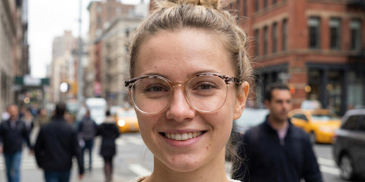 Tortoiseshell Beige Kojo Glasses - Round Glasses