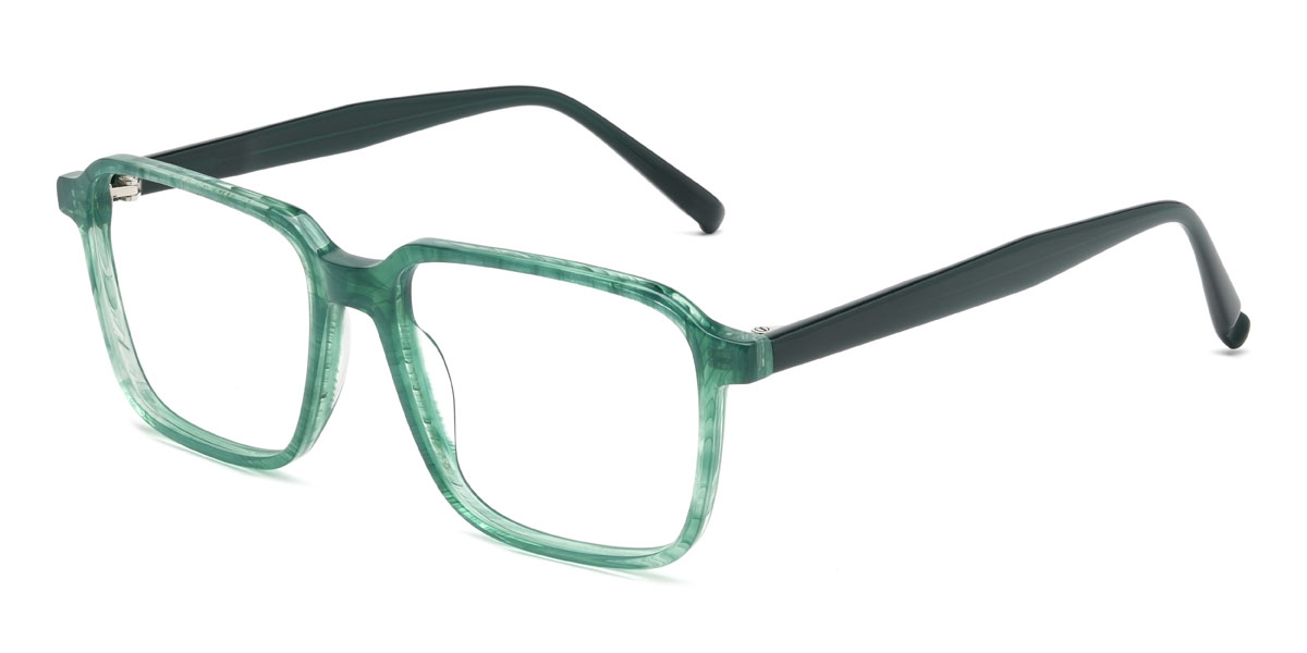 Green Tortoiseshell Sammy Glasses - Rectangle Glasses
