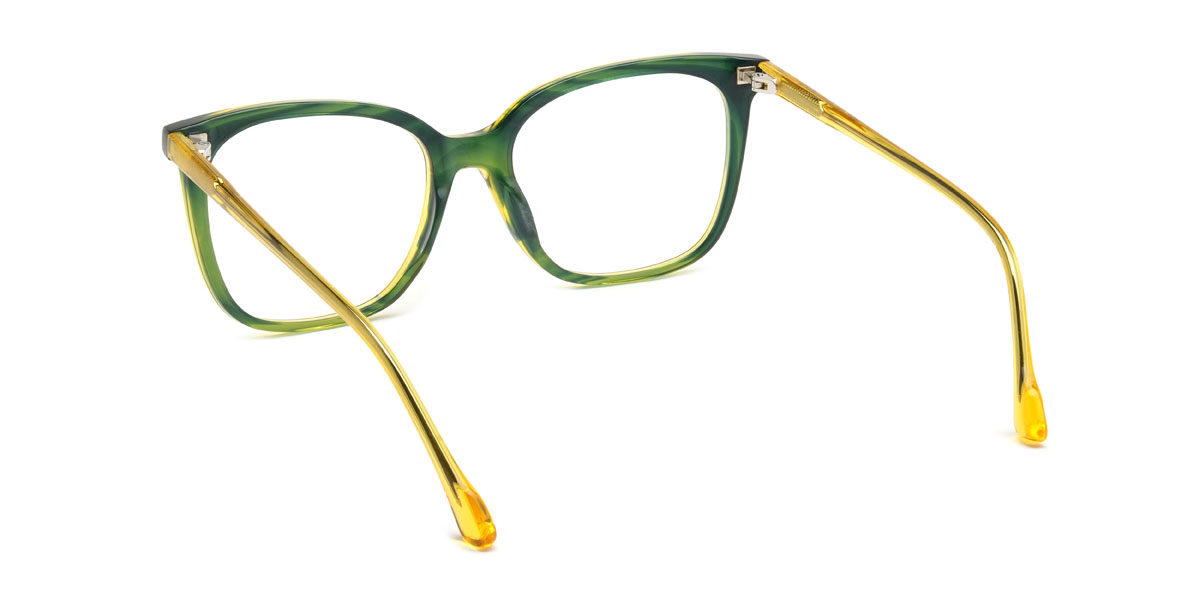 Green Tortoiseshell Bryant Glasses - Rectangle Glasses