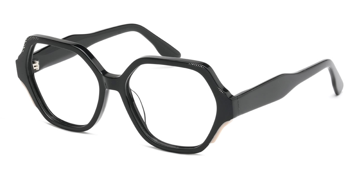Black Raina Glasses - Oval Glasses