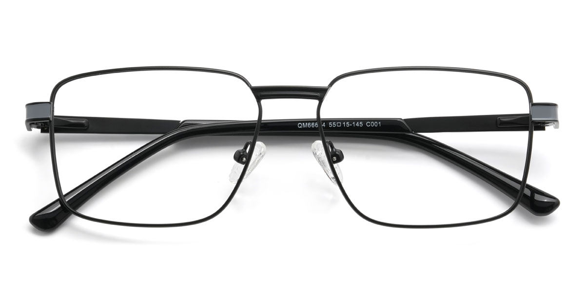 Black Ismail Glasses - Rectangle Glasses