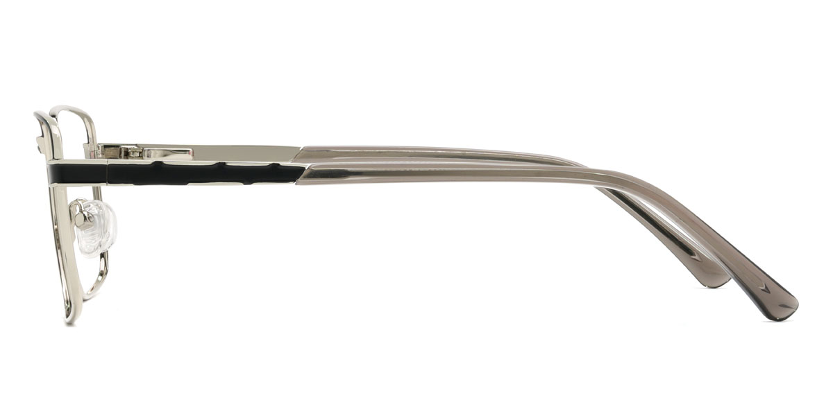 Black Silver Ismail Glasses - Rectangle Glasses