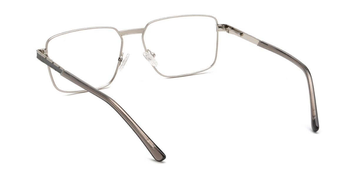 Black Silver Ismail Glasses - Rectangle Glasses