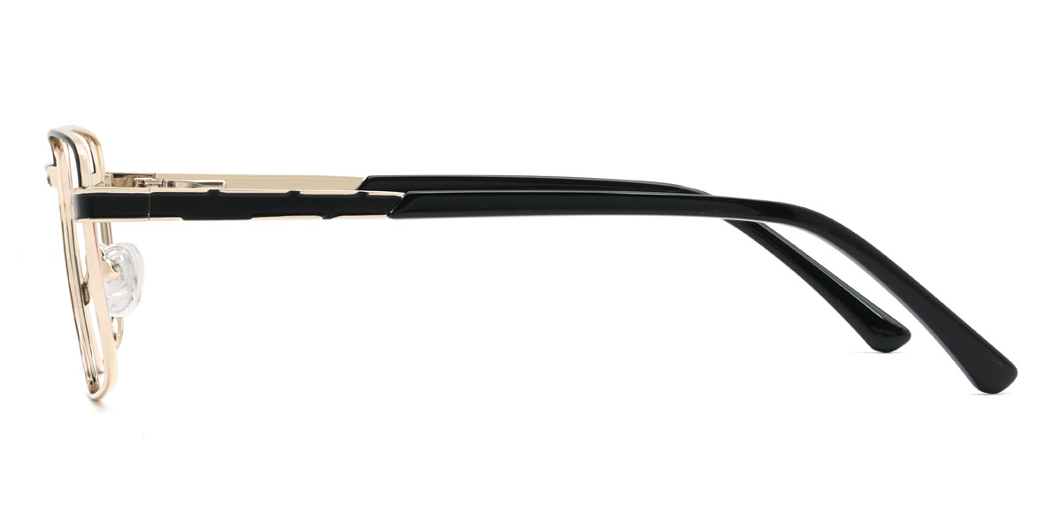 Gold Black Ismail Glasses - Rectangle Glasses