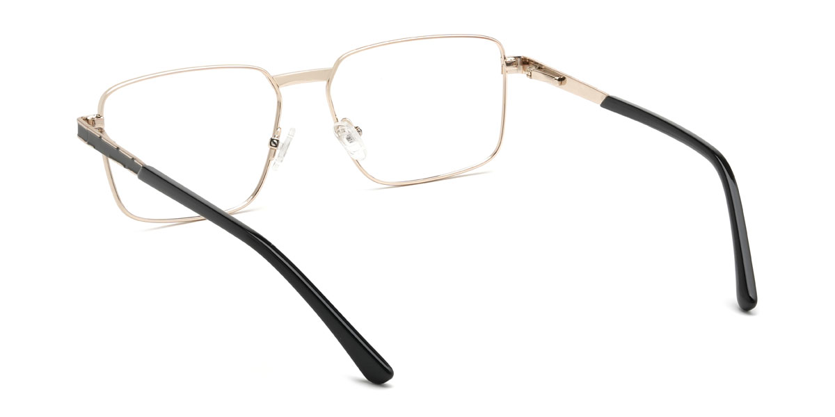 Gold Black Ismail Glasses - Rectangle Glasses