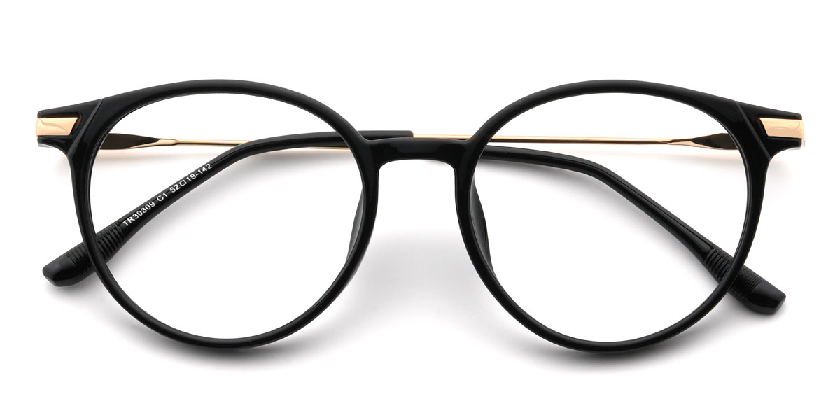 Black Xzavier Glasses - Oval Glasses
