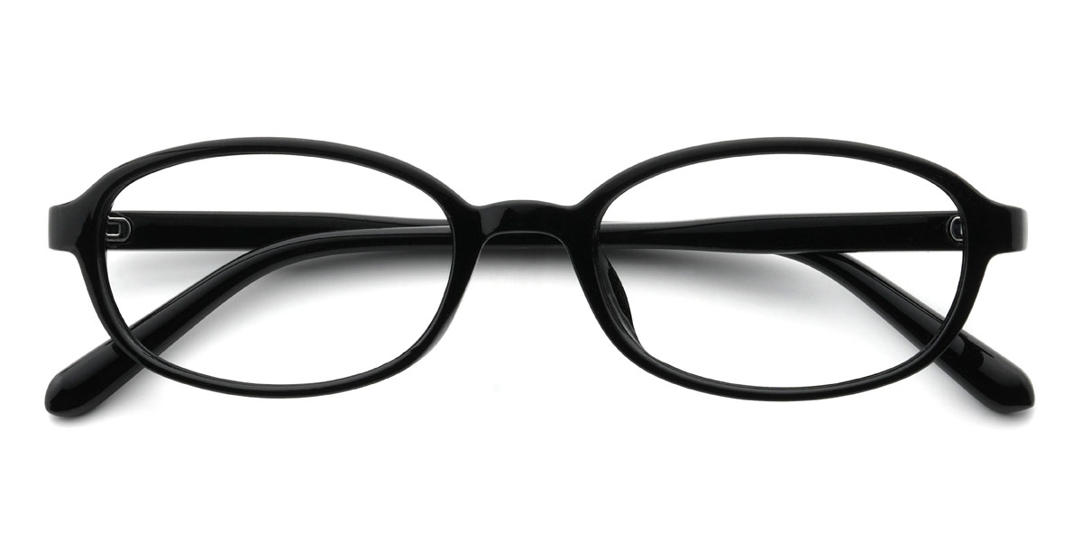 Black Nika Glasses - Oval Glasses