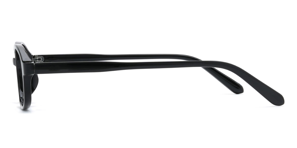 Black Nika Glasses - Oval Glasses