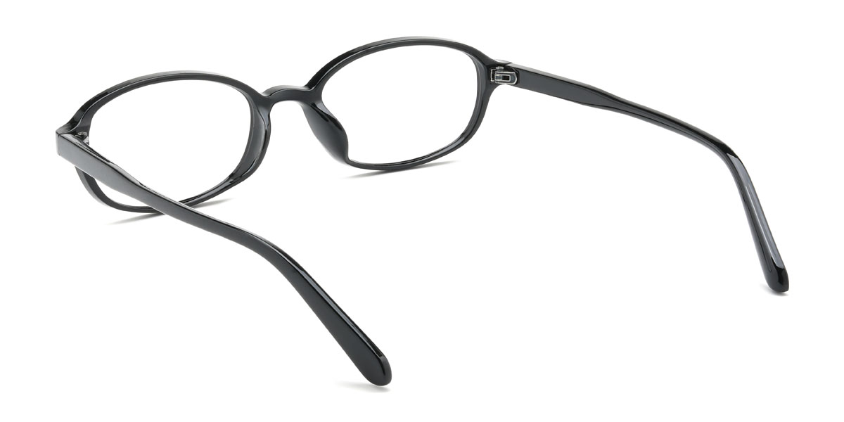 Black Nika Glasses - Oval Glasses