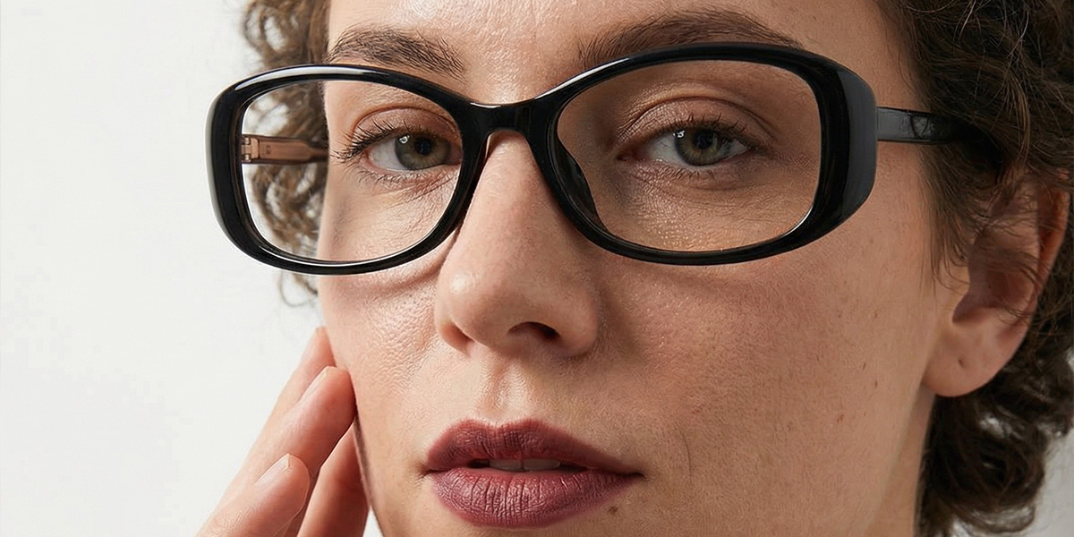 Black Wendy Glasses - Rectangle Glasses