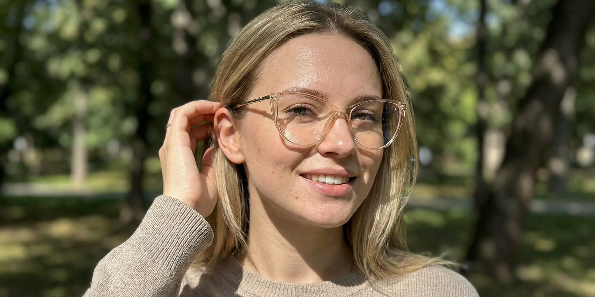 Champagne Caius Glasses - Cat Eye Glasses