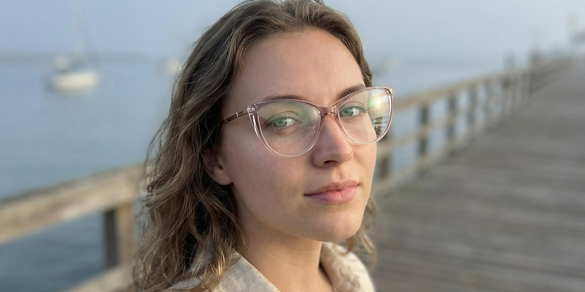 Gradient Cameo Brown Caius Glasses - Cat Eye Glasses